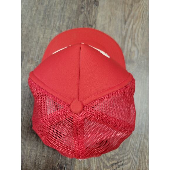 Vtg Indiana Hoosiers 1987 NCAA Champs Cap Foam Mesh Snap Back Basketball Hat Red - Picture 4 of 9